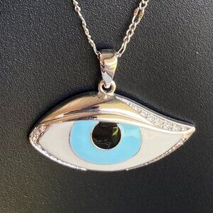 Fifth Avenue Evil Eye Swarovski Crystal Necklace New